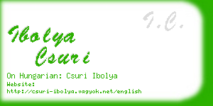 ibolya csuri business card